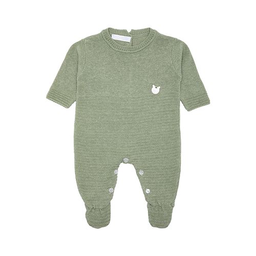 Saída de Maternidade Masculina Tricot Canelada - VERDE M. PLANT
