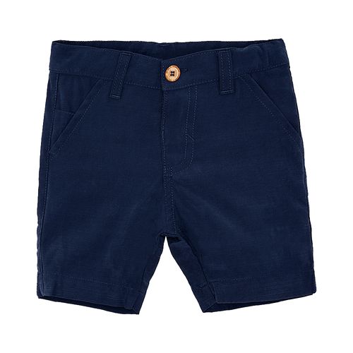 Bermuda de Bebê Masculina com Bolso Embutido - AZUL MARINHO