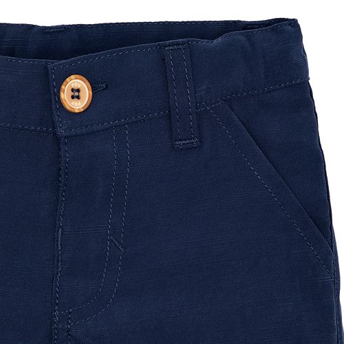 Bermuda de Bebê Masculina com Bolso Embutido - AZUL MARINHO