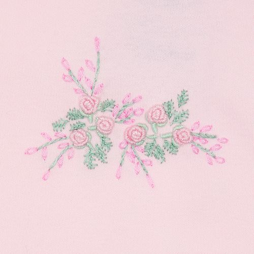 Macacão de Bebê Feminino Longo Algodão Egípcio com Abertura na Lateral - ROSA BEBE