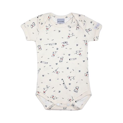 Body de Bebê Masculino Algodão Egípcio Dogs - AZUL