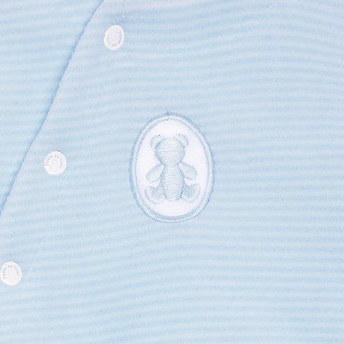 Macacão de Bebê Masculino Longo Microsoft Listrado - AZUL BEBE