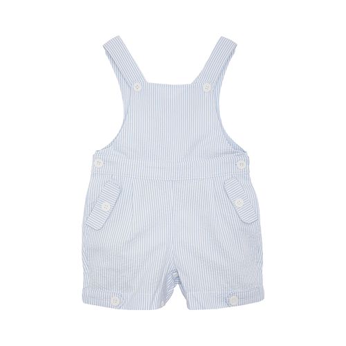 Jardineira de Bebê Masculina Anarruga Listrada - AZUL BEBE