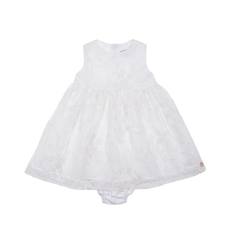 Vestido de Bebê Feminino Renda Dominique - BRANCO
