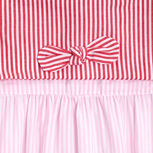 Banho de Sol de Bebê Feminino Listrado Color com Babados - ROSA