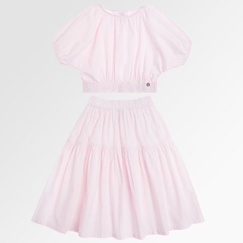 Conjunto Infantil Feminino Anarruga com Saia Midi - ROSA