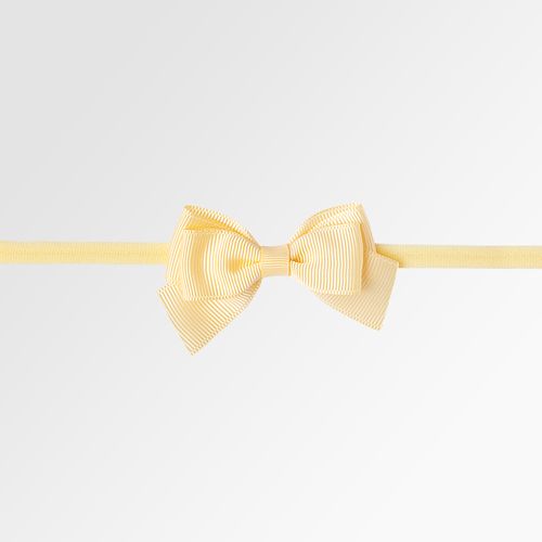 Faixa de Cabelo Bebê Laço Gorgurão - AMARELO PÓ