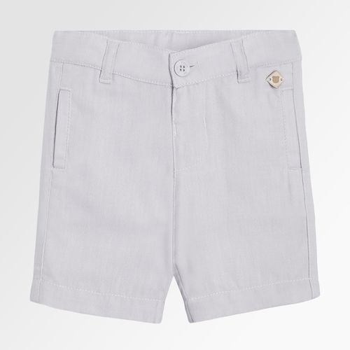Bermuda de Bebê Masculina Oxfordine com Bolso - CINZA
