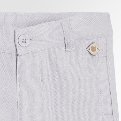 Bermuda de Bebê Masculina Oxfordine com Bolso - CINZA