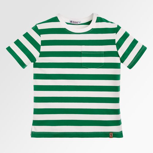 Camiseta Infantil Masculina Manga Curta Comfy com Bolso - VERDE