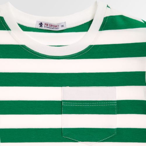 Camiseta Infantil Masculina Manga Curta Comfy com Bolso - VERDE