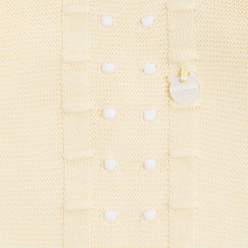 Saída de Maternidade Tricot Bordado Poás - AMARELO PÓ
