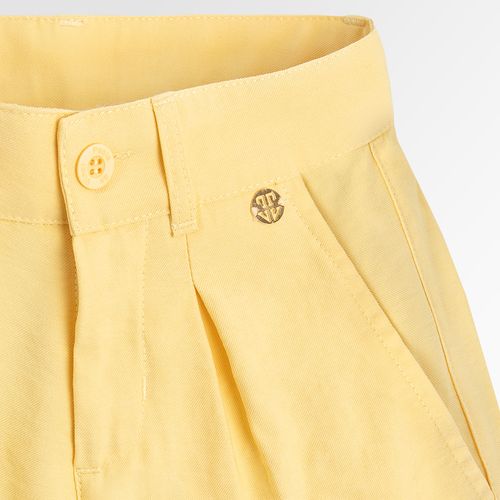 Shorts de Alfaiataria Infantil Feminino - AMARELO