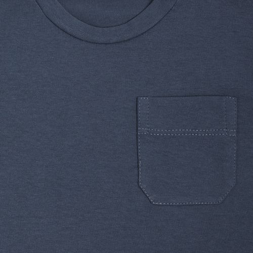 Camiseta Infantil Masculina Manga Curta Malha Pima com Bolso - AZUL JEANS