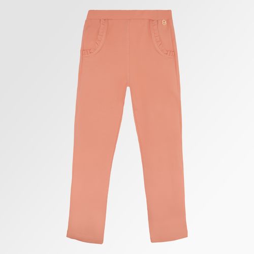 Legging Infantil Feminina Suplex com Bolsos - SALMON