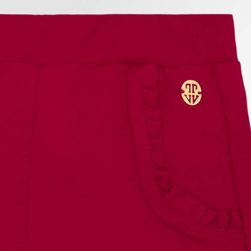 Legging Infantil Feminina Suplex com Bolsos - VERMELHO