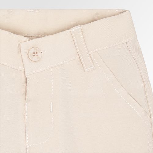Bermuda de Bebê Masculina com Bolso - BEGE