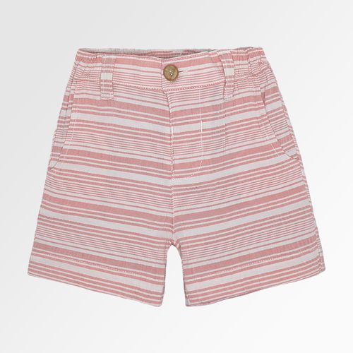 Bermuda de Bebê Masculina Listrada Eco - CORAL