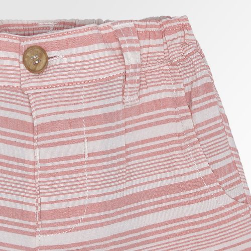 Bermuda de Bebê Masculina Listrada Eco - CORAL
