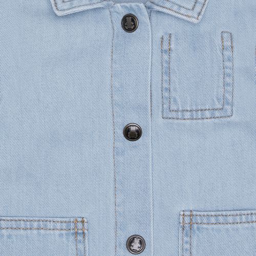 Jaqueta Jeans de Bebê Masculina Jones com Bolsos - AZUL