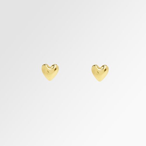 Brinco de Bebê Feminino Coração 4mm Ouro 18k - UNICO