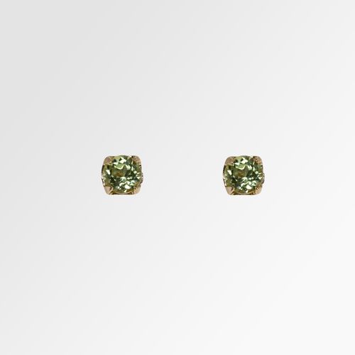 Brinco de Bebê Feminino Solitário Ouro 18k - VERDE