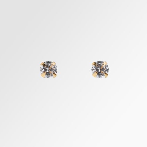 Brinco de Bebê Feminino Ponto de Luz Ouro 18k - TRANSP