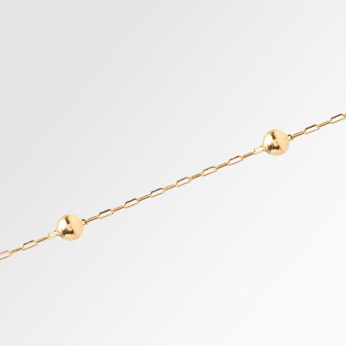 Pulseira de Bebê Feminina Bolinha Ouro 18k - UNICO