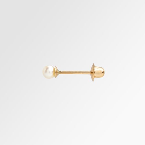 Brinco de Bebê Feminino Mini Pérola Ouro 18k - PEROLA