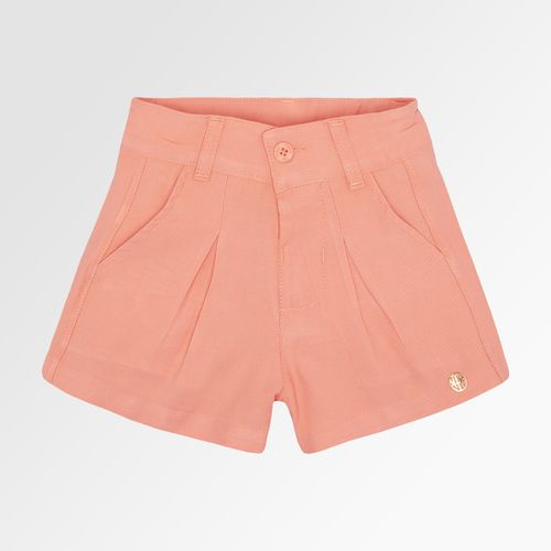 Shorts de Bebê Alfaiataria Feminino - SALMON