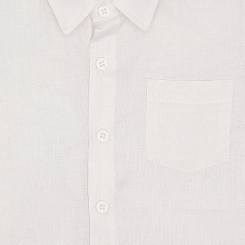 Camisa Infantil Masculina Manga Curta Oxfordine com Bolso - BEGE
