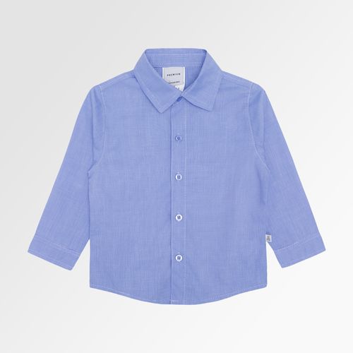 Camisa de Bebê Masculina Manga Longa Swatch Fio 60 - AZUL