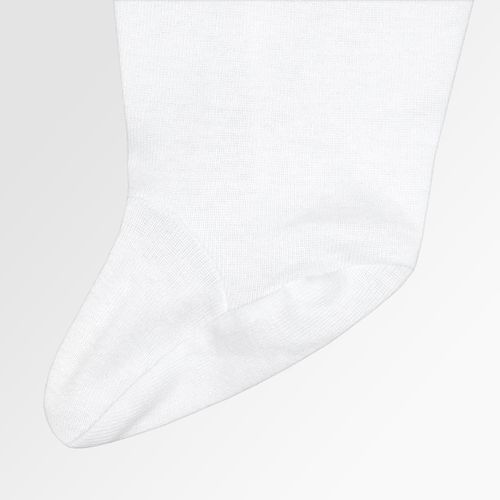 Calçudo de Bebê Prematuro Unissex com Pé Algodão Egípcio - BRANCO