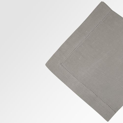 Guardanapo Linen Fresh com Bordado Ponto Ajour - KAKI