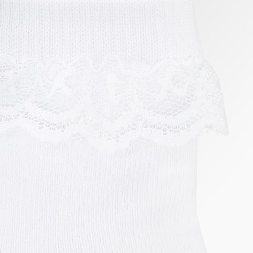 Meia de Bebê Feminina com Renda - BRANCO