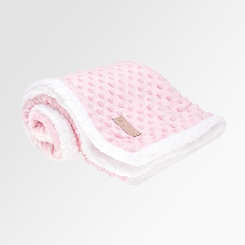 Manta de Bebê Sherpa Double Face - ROSA BEBE