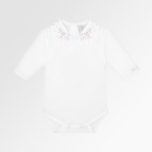 Body de Bebê Feminino Manga Longa Ramo de Flores - LILAS