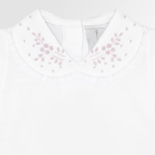 Body de Bebê Feminino Manga Longa Ramo de Flores - LILAS