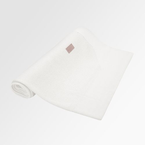 Manta de Berço Acricotton Ponto Moldura - BRANCO