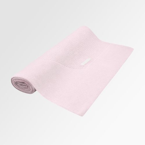 Manta de Bebê Acricotton Ponto Moldura - ROSA PASTEL