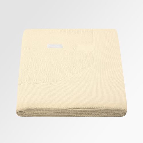 Manta de Bebê Acricotton Ponto Moldura - AMARELO PÓ