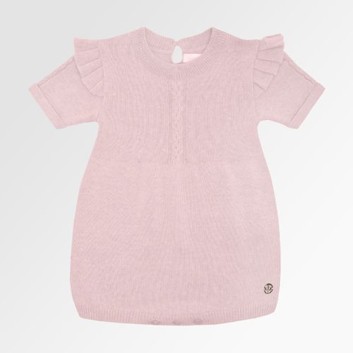 Romper de Bebê Feminino Tricot com Babados - ROSE