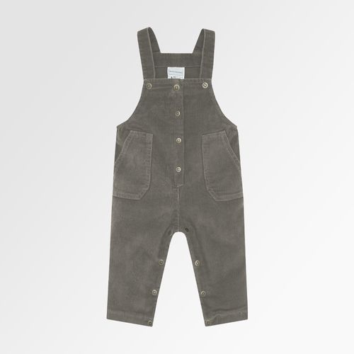 Jardineira de Bebê Masculina Veludo - VERDE