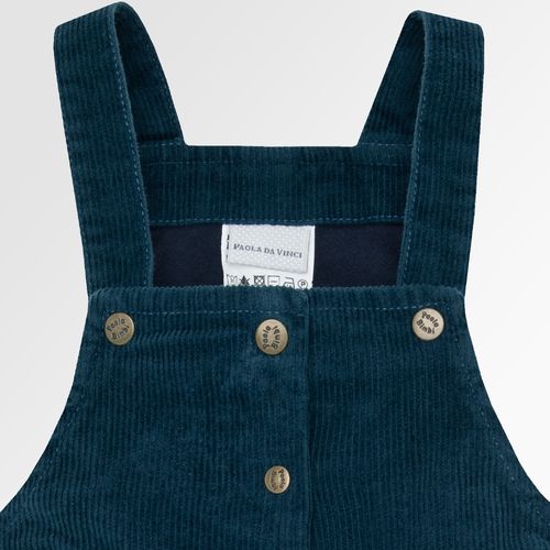 Jardineira de Bebê Masculina Veludo - AZUL NAVAL
