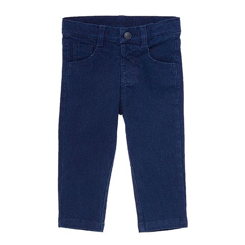 Calça Jeans de Bebê Masculina Italy Canelado - AZUL MARINHO