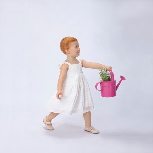 Vestido de Festa Bebê Feminino Lurex - BRANCO