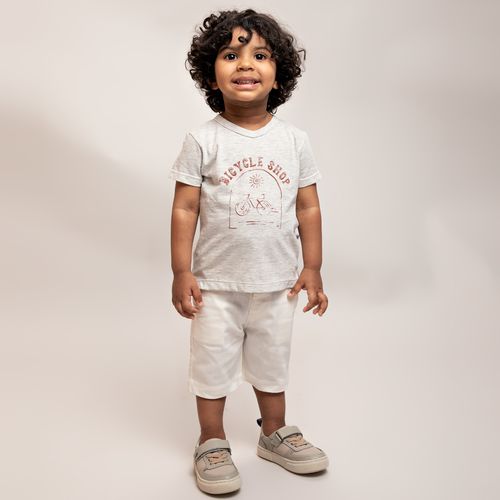 Camiseta de Bebê Masculina Manga Curta Bicycle - CRU