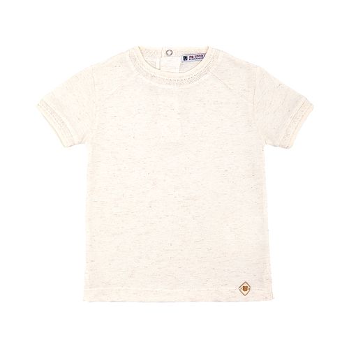 Camiseta de Bebê Masculina Manga Curta Piquet Linen - CRU