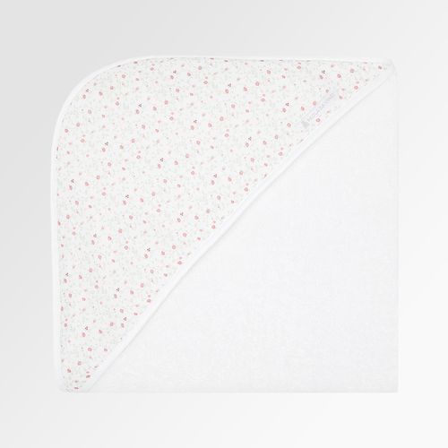 Toalha de Banho de Bebê com Capuz Algodão Egípcio Linho Floreale - ROSE
