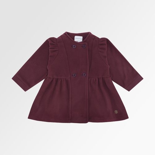 Casaco de Bebê Feminino Microsoft com Recortes - BORDO